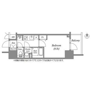 1K 間取り図