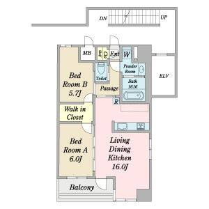 2LDK 間取り図