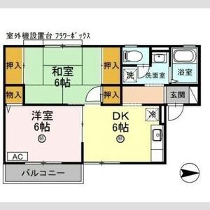 2DK 間取り図