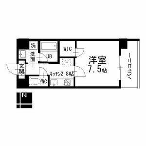 1K 間取り図