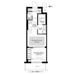 1LDK 間取り図