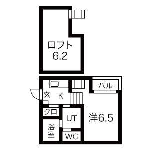 1K 間取り図