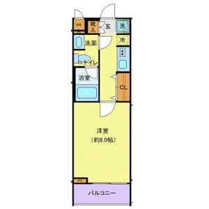 1K 間取り図