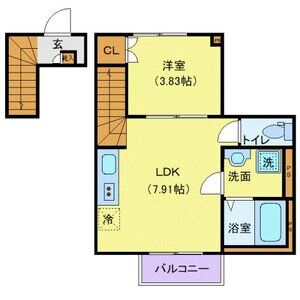 1LDK 間取り図
