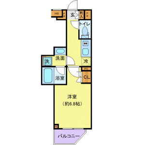 1K 間取り図