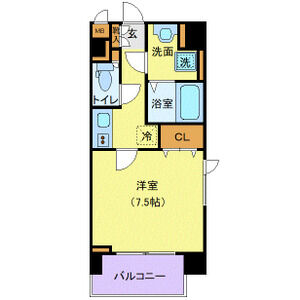 1K 間取り図