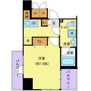 1K 間取り図