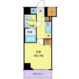 1K 間取り図