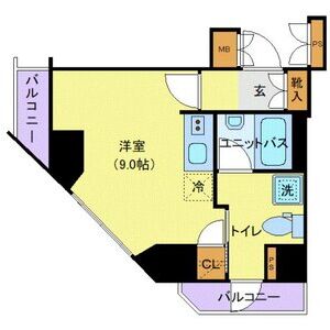 ワンルーム 間取り図