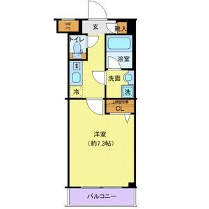 1K 間取り図