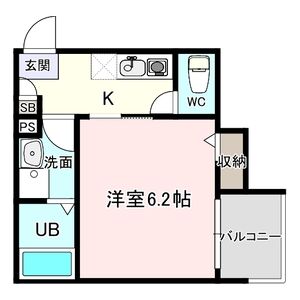 1K 間取り図