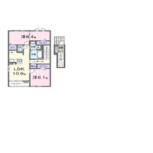 2LDK 間取り図