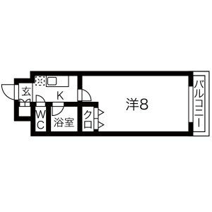 1K 間取り図