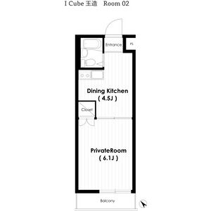 1DK 間取り図