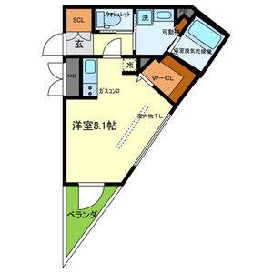 ワンルーム 間取り図