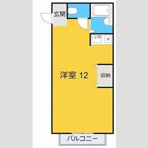1K 間取り図