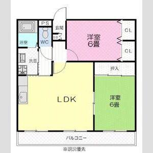 2LDK 間取り図