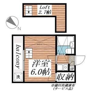 1K 間取り図