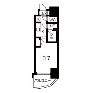 1K 間取り図