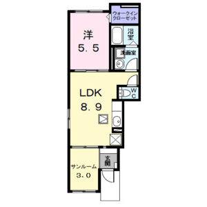 1LDK 間取り図
