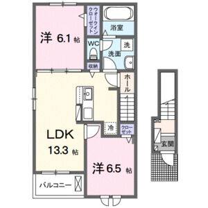 2LDK 間取り図