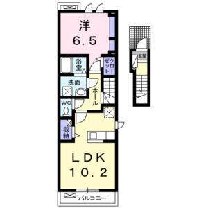1LDK 間取り図