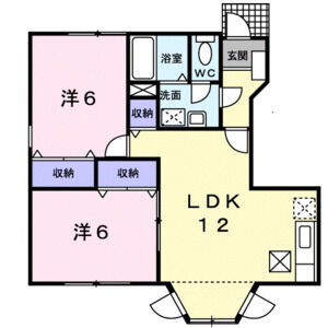 2LDK 間取り図
