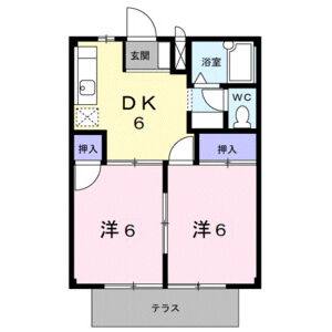 2DK 間取り図
