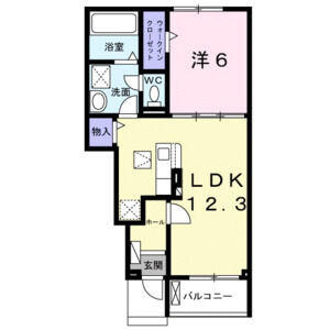 1LDK 間取り図