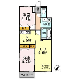 2LDK 間取り図