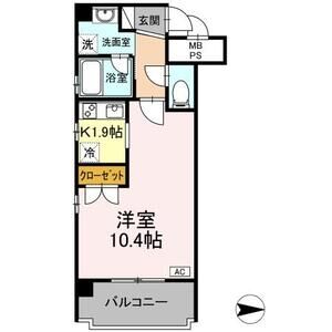1K 間取り図