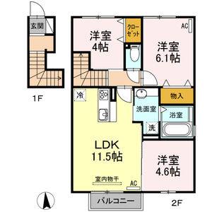 3LDK 間取り図