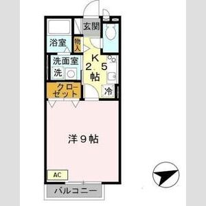 1K 間取り図