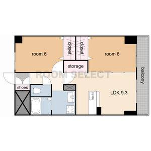 2LDK 間取り図