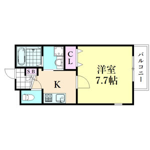 1K 間取り図