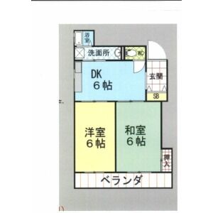 2DK 間取り図