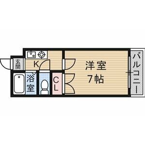 1K 間取り図