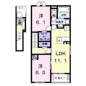 2LDK 間取り図