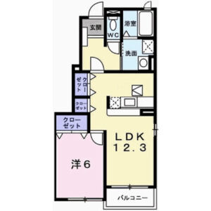 1LDK 間取り図