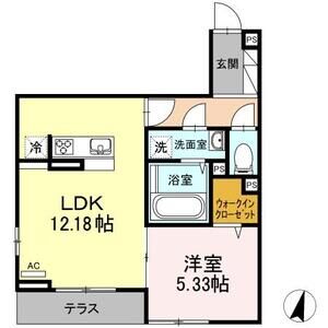 1LDK 間取り図