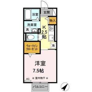 1K 間取り図
