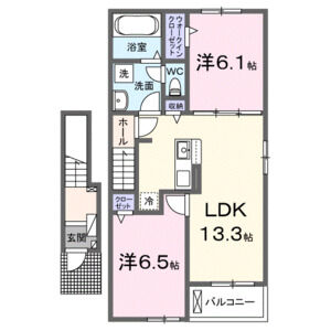 2LDK 間取り図