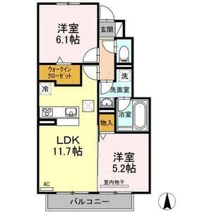2LDK 間取り図