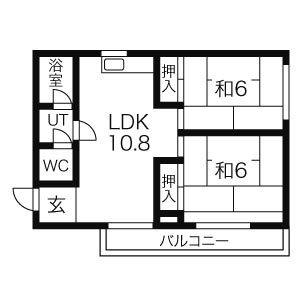 2LDK 間取り図