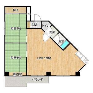 2LDK 間取り図