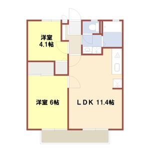 2LDK 間取り図