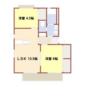 2LDK 間取り図