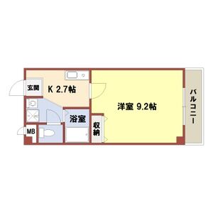 1K 間取り図