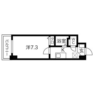 1K 間取り図