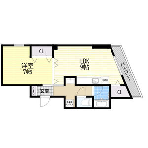 1LDK 間取り図